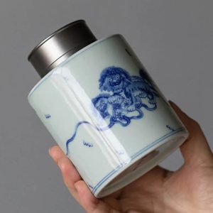 Rangement thé en céramique, style chinois élégant