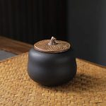 Récipient à thé en céramique, style fruit kaki