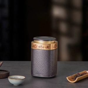 Boîte à thé en métal, design chinois classique
