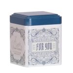 Boite à Thé Métal Blanche For You