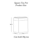 Rangement à thé en métal noir avec symboles orientaux