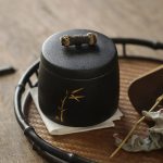 Boite à thé noire en céramique 270ml