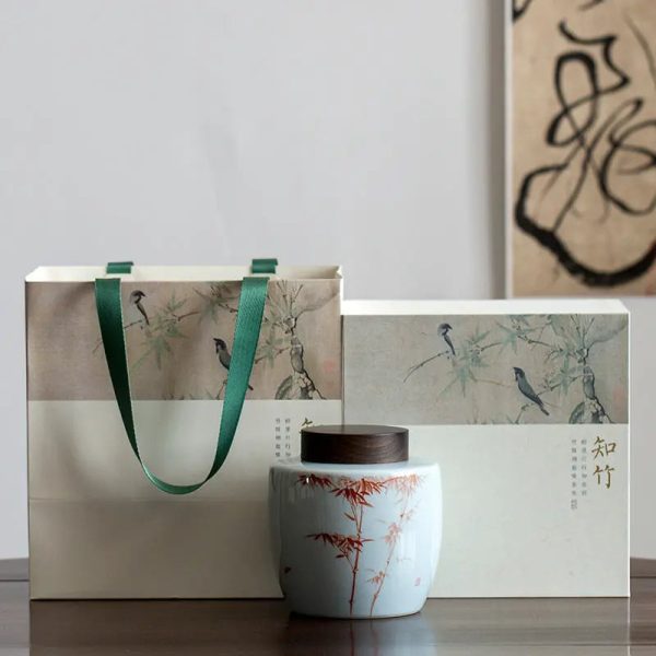 Boite à Thé ronde céramique pour un style raffiné