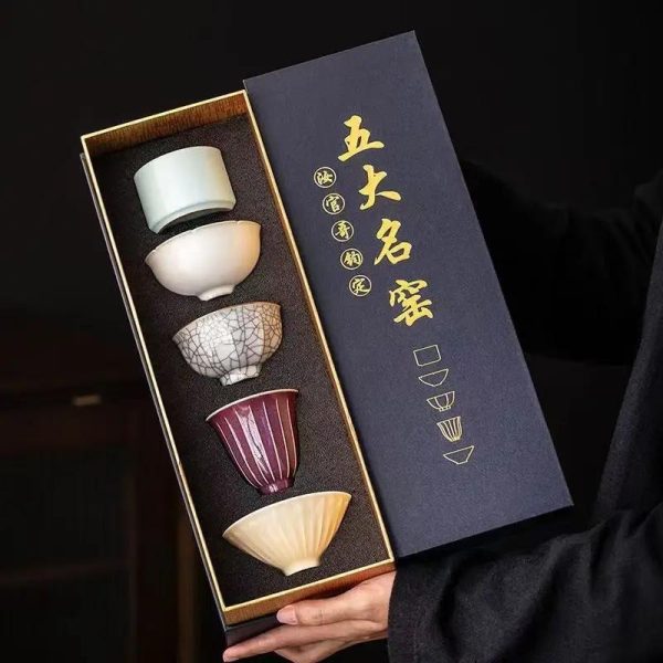 Coffret de 5 Tasses à Thé Asiatique