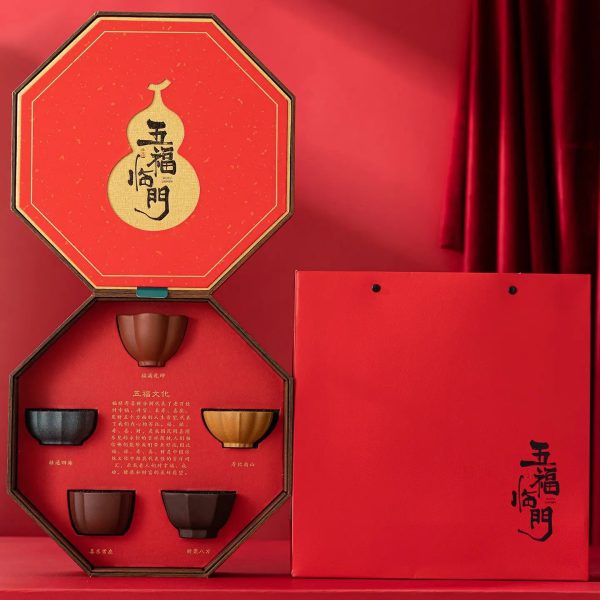 Tasses à thé Cinq Bonheurs, parfaites pour moments de partage