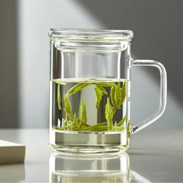 Grand mug à thé en verre avec infuseur 400ml