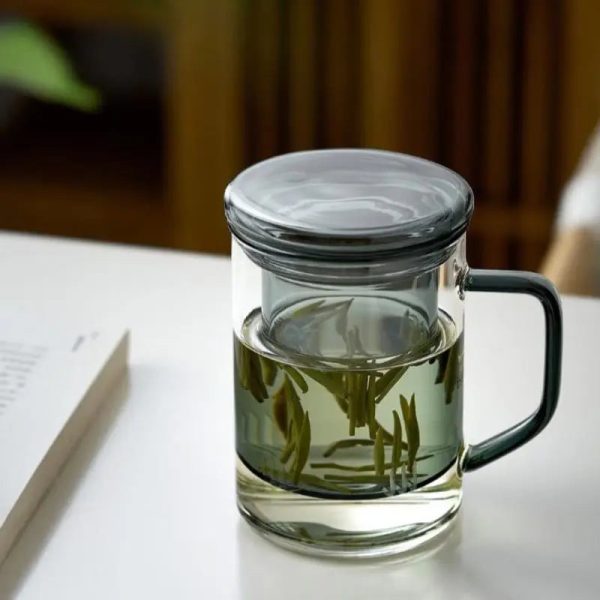 Mug à thé en verre avec infuseur, 400ml