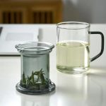 Infuseur intégré pour mug à thé en verre