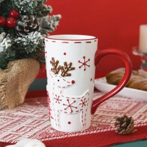Grande tasse à thé motif renne 550ml