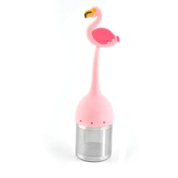 Infuseur à thé silicone Flamant Rose
