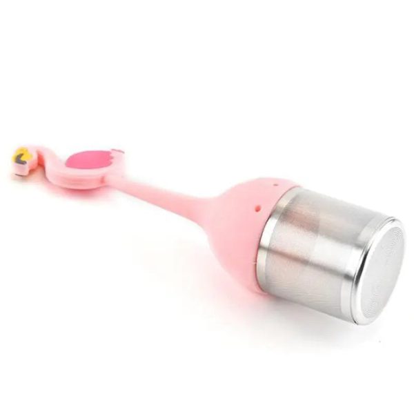 Accessoire de thé en silicone, design flamant rose