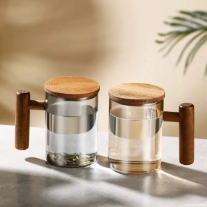 Tasse à thé en bois d'acacia 400ml