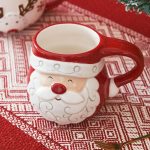 Mug décoratif de Noël en céramique avec motifs festifs