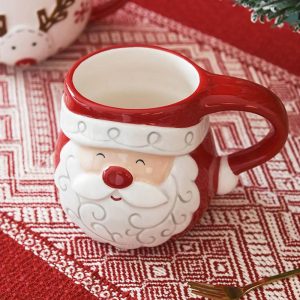 Mug décoratif de Noël en céramique avec motifs festifs
