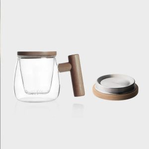 Mug en verre avec infuseur à thé intégré