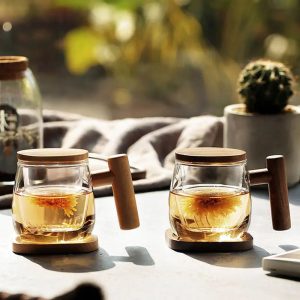 Mug infuseur à thé, 300ml, style moderne en verre