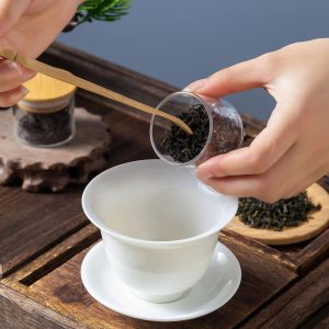 Boîte à thé en verre design pour le rangement