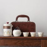 Service à thé Chinois en céramique de voyage