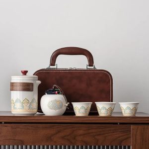Service à thé Chinois en céramique de voyage