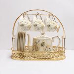 Service à thé européen motifs floraux 800ml