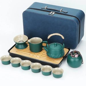 Théière et tasses en céramique japonaises