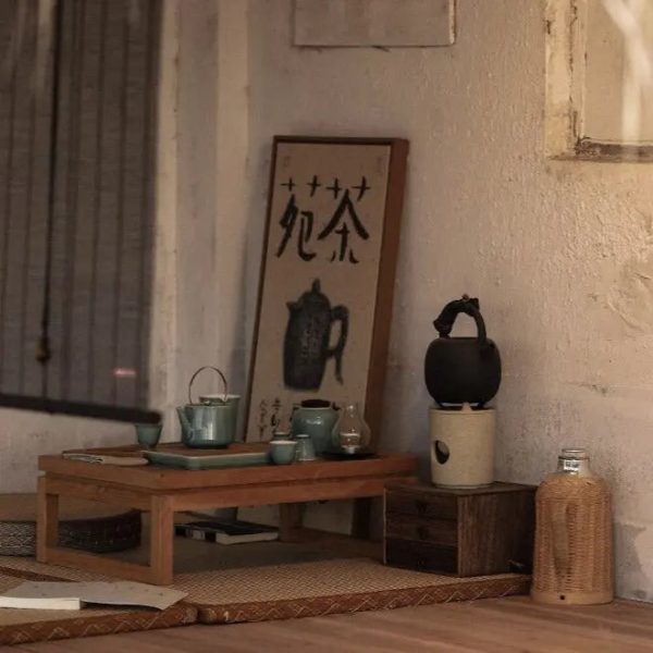 Ensemble de thé japonais en céramique artisanale