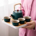 Théière céramique de voyage au style japonais