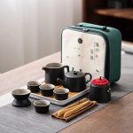 Service à thé japonais en céramique de voyage