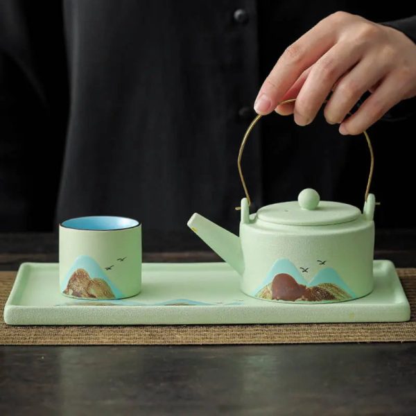 Service à thé traditionnel Japonais élégant