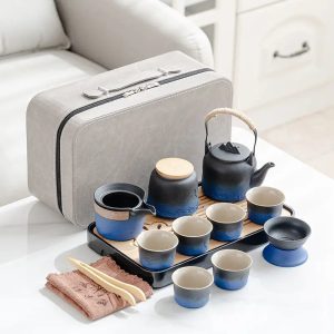 Ensemble à thé japonais, motifs raffinés et artistiques