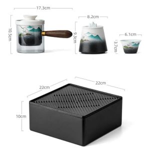 Service à thé transportable en céramique