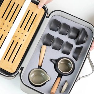Ensemble de thé chinois avec prise latérale pour facilité d'utilisation