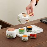 Théière rotative en style japonais pour service à thé