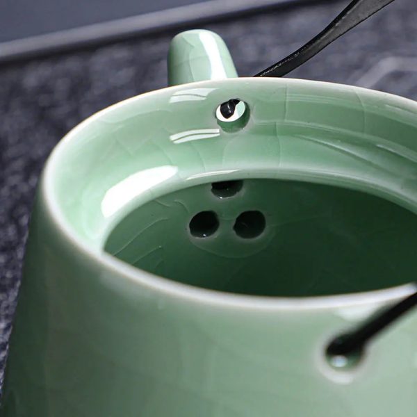 Service à thé japonais en couleur jade