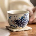 Mug à thé 120ml en porcelaine design carpe