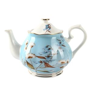 Théière anglaise en porcelaine, design élégant et raffiné