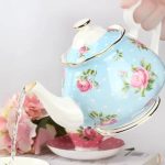 Théière Bleue 1L en Porcelaine, style Anglais