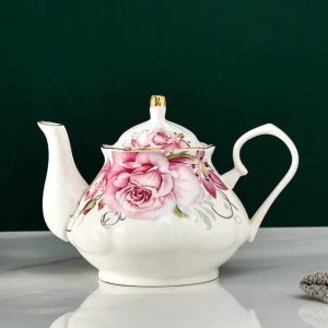 Théière en porcelaine blanche 400ML pour une élégance intemporelle