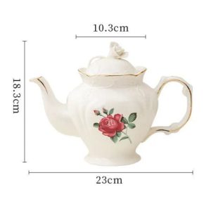Théière élégante en porcelaine, 1 litre