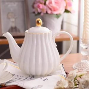 Théière Citrouille en Porcelaine pour le service du thé