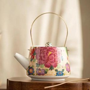 Théière Japonaise en céramique finition dorée 180ml