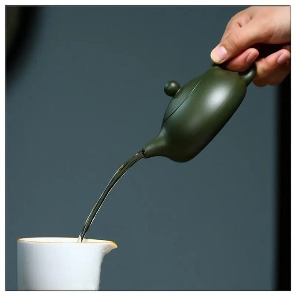 Théière en argile verte, design chinois, 200ML