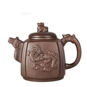 Théière chinoise en argile, design dragon, 500ML
