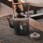 Céramique Grues, théière traditionnelle 400ML
