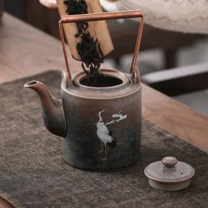 Céramique Grues, théière traditionnelle 400ML