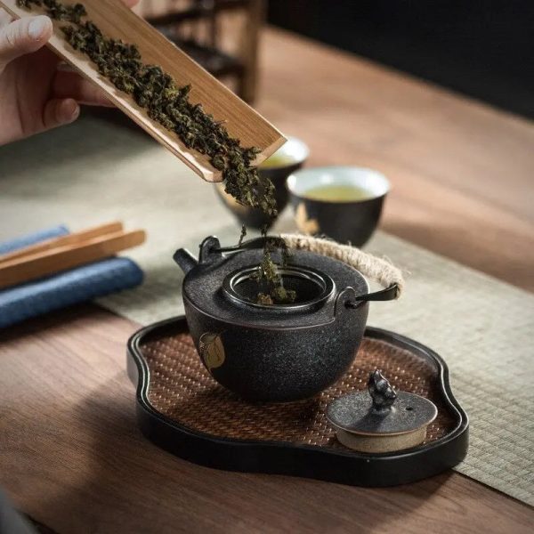 Théière grès 300ML, design chinois traditionnel et moderne