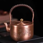 Théière en cuivre fleurs de prunier 1.5L