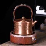 Théière 1L en Cuivre avec design traditionnel asiatique