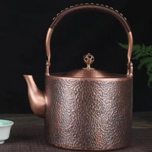 Théière Chinoise en Cuivre Martelé 2L