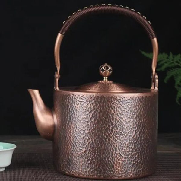 Théière Chinoise en Cuivre Martelé 2L